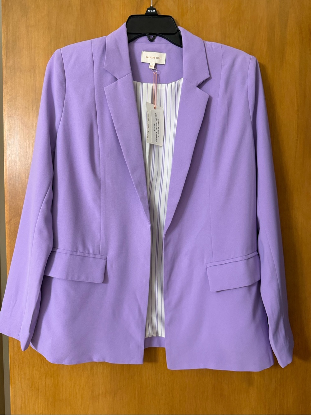 Skies Are Blue Electric Lavender Open-Front Blazer
